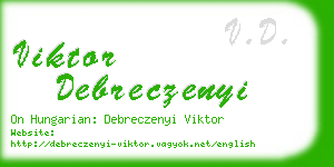 viktor debreczenyi business card